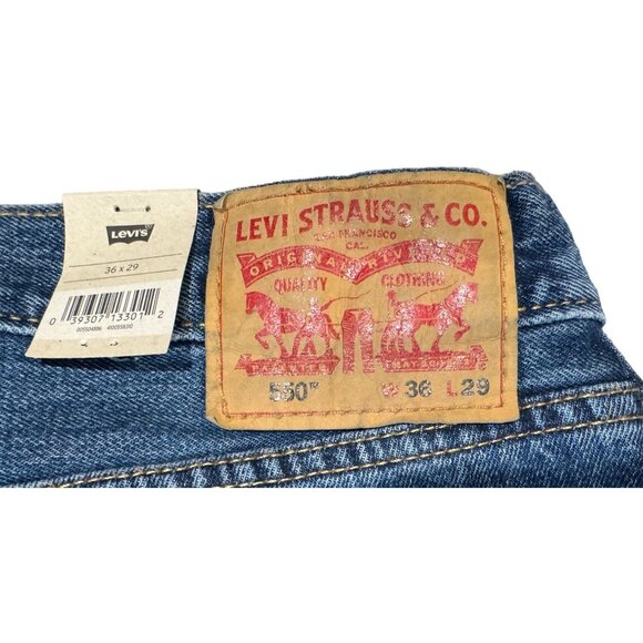 LEVIS Mens 36X29 Denim Jeans 550 Original Fit Mid Wash Relaxed Straight NWT |P1 - Picture 6 of 7